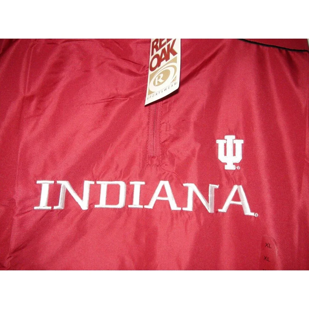 Red Oak Indiana University IU Hoosiers Red Football Sideline Windshirt Jacket